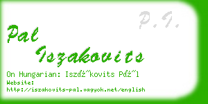 pal iszakovits business card